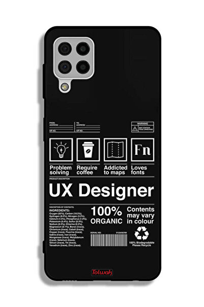 Tolwak Samsung Galaxy A22 4G Protective Case Cover Ux Designer Sticker