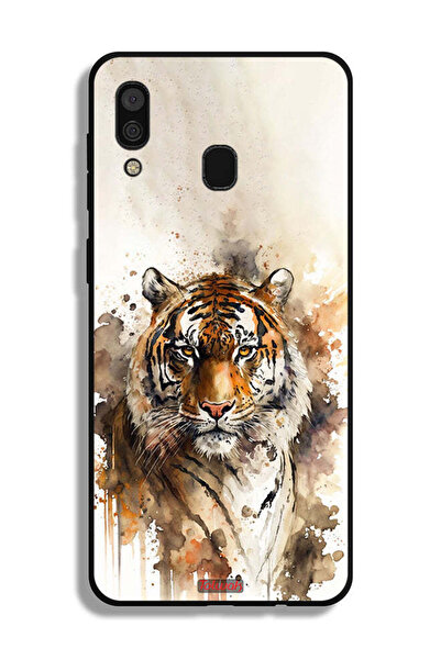 Tolwak غطاء حماية لهاتف Samsung Galaxy A20 بتصميم فن تجريدي من جلد الفهد