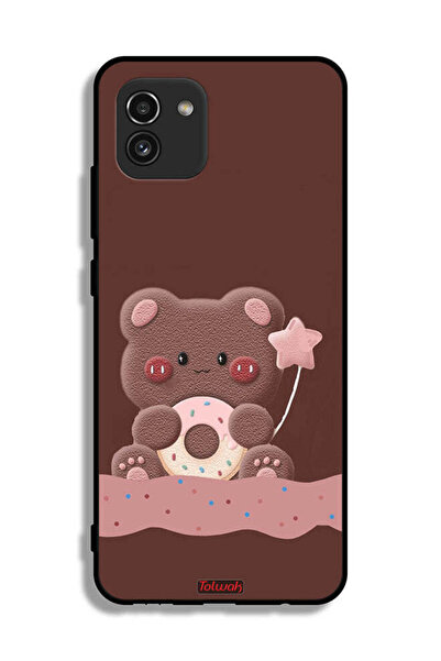 Tolwak غطاء حماية لهاتف سامسونج جالكسي A03 بتصميم دب الدونات