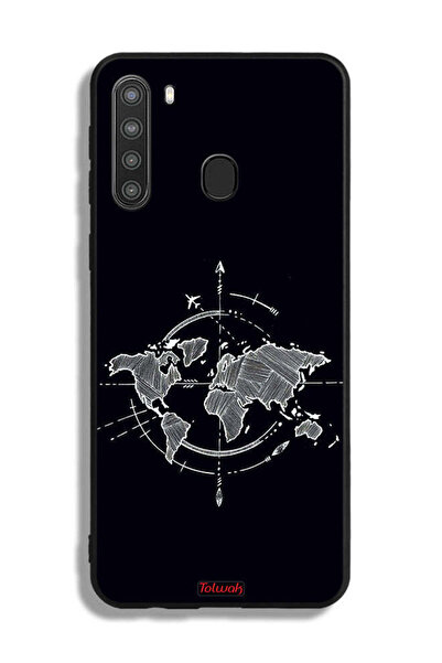 Tolwak غطاء حماية لهاتف سامسونج جالكسي A21 برسومات البوصلة