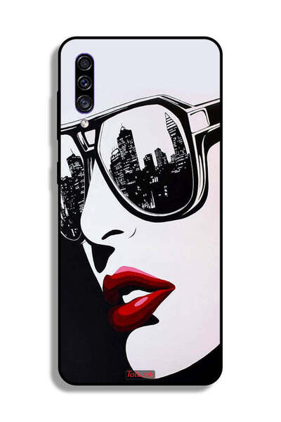 Tolwak غطاء حماية لهاتف سامسونج جالاكسي A50s بتصميم وجه فتاة وفن تجريدي