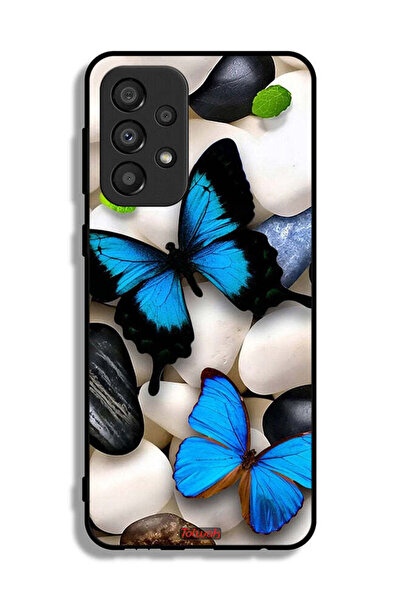 Tolwak Samsung Galaxy A33 5G Protective Case Cover Butterflies On Stones