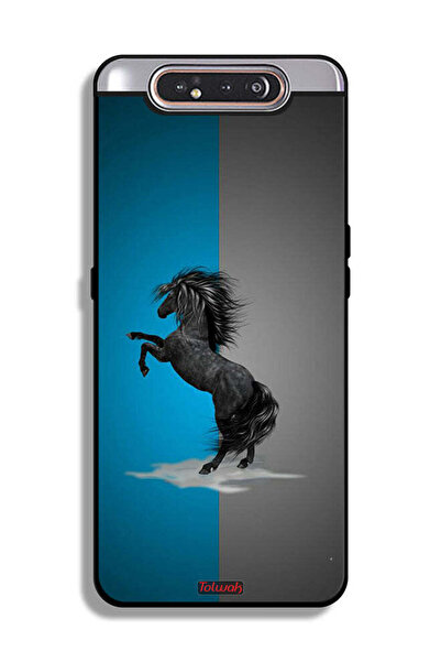 Tolwak غطاء حماية لهاتف Samsung Galaxy A80 بتصميم فن الحصان