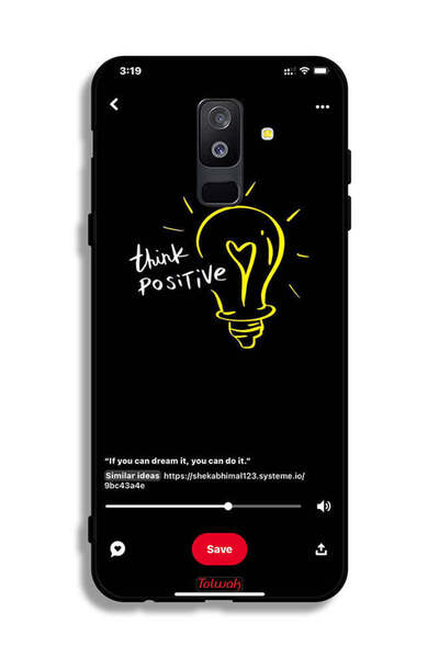 Tolwak غطاء حماية سامسونج جالكسي A6 بلس (2018) غطاء حماية Think Positive