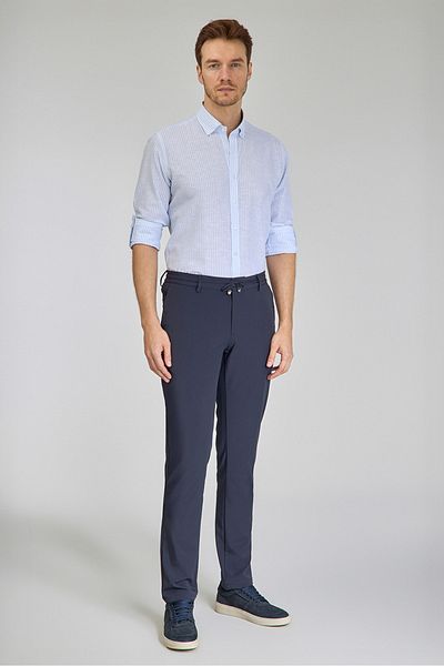Bisse Αθλητικό ανδρικό παντελόνι Jogger Navy Blue με τσέπες