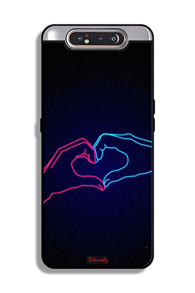 Tolwak Samsung Galaxy A80 Protective Case Cover Touching Hand Making Heart