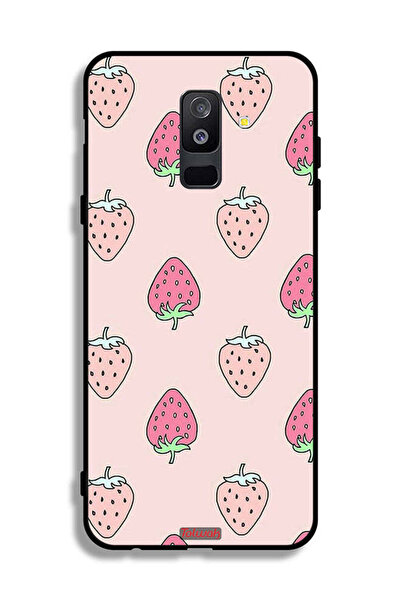 Tolwak غطاء حماية لهاتف Samsung Galaxy A6 Plus (2018) بتصميم أيقونة الفراولة