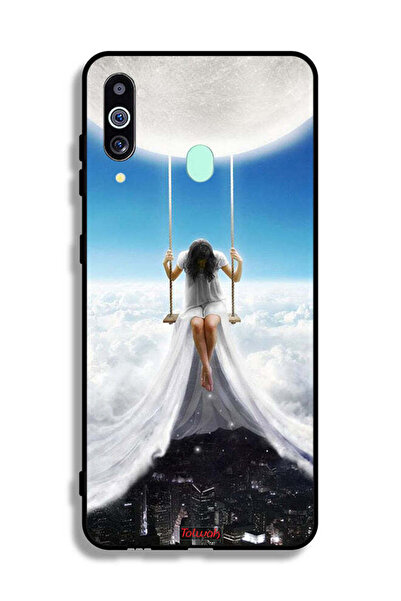 Tolwak غطاء حماية لهاتف سامسونج جالاكسي M40 بتصميم فن مدينة الغيوم والقمر