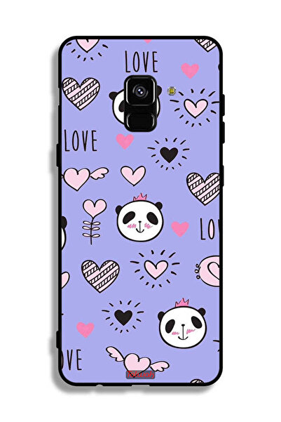 Tolwak غطاء حماية لهاتف Samsung Galaxy A8 Plus (2018) بتصميم Love And Panda D...