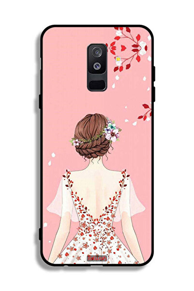 Tolwak غطاء حماية لهاتف سامسونج جالاكسي A6 بلس (2018) برسومات فتاة واقفة