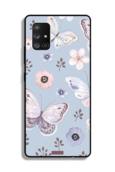 Tolwak Samsung Galaxy A71 5G Protective Case Cover Butterflies And Flowers