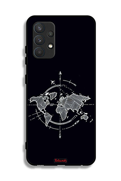 Tolwak غطاء حماية لهاتف سامسونج جالاكسي A32 4G برسومات البوصلة