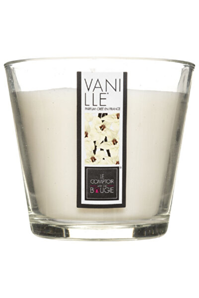 Atmosphera شمعة نينا طويلة الأمد برائحة الفانيليا، زجاج أبيض، 190 غرام