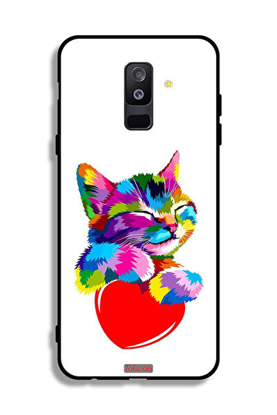 Tolwak غطاء حماية سامسونج جالكسي A6 بلس (2018) غطاء حماية ملون على شكل قطة