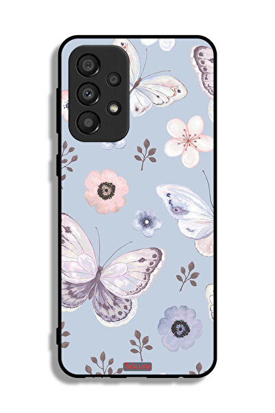 Tolwak Samsung Galaxy A33 5G Protective Case Cover Butterflies And Flowers