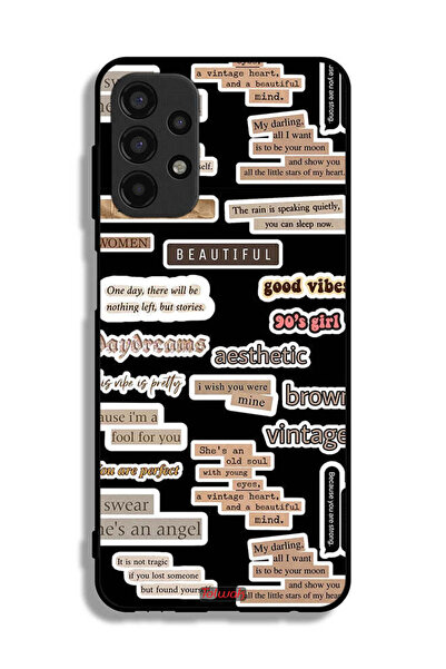 Tolwak Samsung Galaxy A13 4G Protective Case Cover Beautiful Quotes Stickers