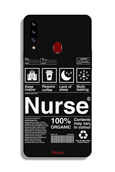 Tolwak Samsung Galaxy A20s Protective Case Cover Nurse Sticker