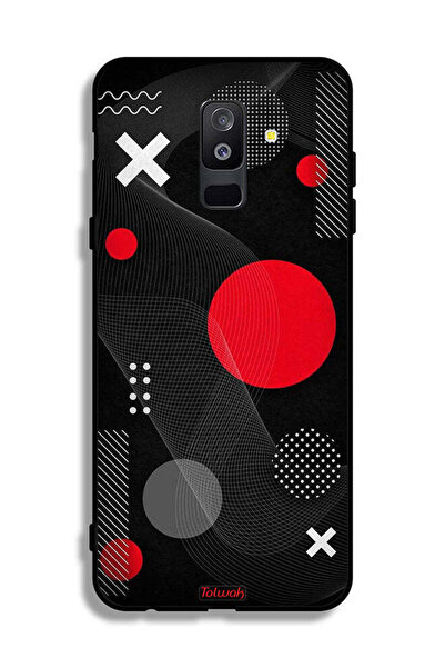 Tolwak غطاء حماية لهاتف سامسونج جالكسي A6 بلس (2018) بنمط دائري ومتقاطع