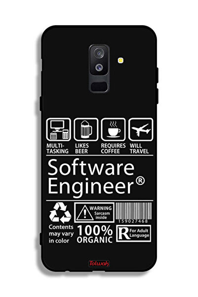 Tolwak غطاء حماية لهاتف Samsung Galaxy A6 Plus (2018) - ملصق مهندس برمجيات