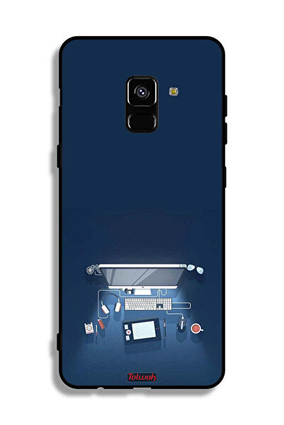 Tolwak غطاء حماية لجهاز Samsung Galaxy A8 Plus (2018) - فن مكتب الكمبيوتر