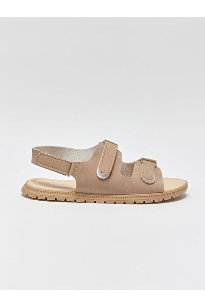 LC Waikiki Μπεζ Σανδάλια με Velcro για αγόρια