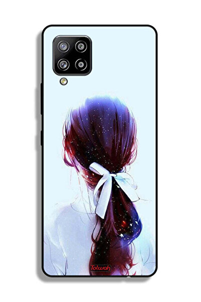 Tolwak غطاء حماية لهاتف Samsung Galaxy A42 5G بتصميم ربطة شعر مع رباط شعر وفن...
