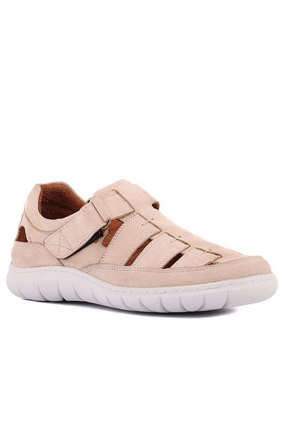 SailLakers Sail Lakers - Beige Nubuck Velcro Men's Sandals