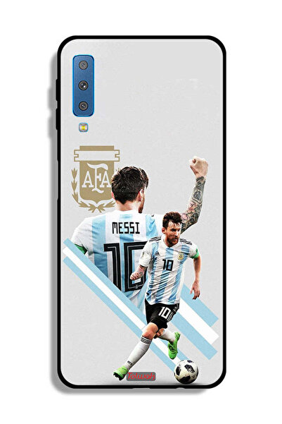 Tolwak غطاء حماية لهاتف Samsung Galaxy A7 (2018) برسومات ليو ميسي