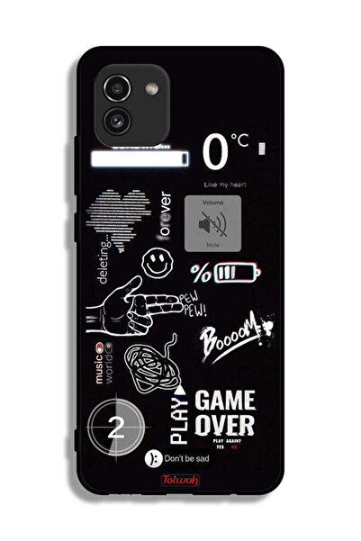 Tolwak غطاء حماية لهاتف Samsung Galaxy A03 - لعبة انتهت - Pew Pew