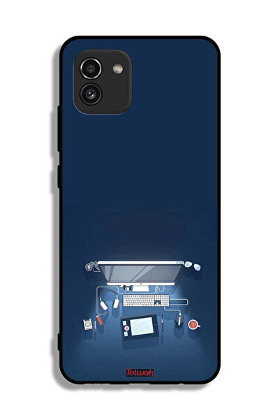 Tolwak غطاء حماية لجهاز سامسونج جالكسي A03 - فن مكتب الكمبيوتر