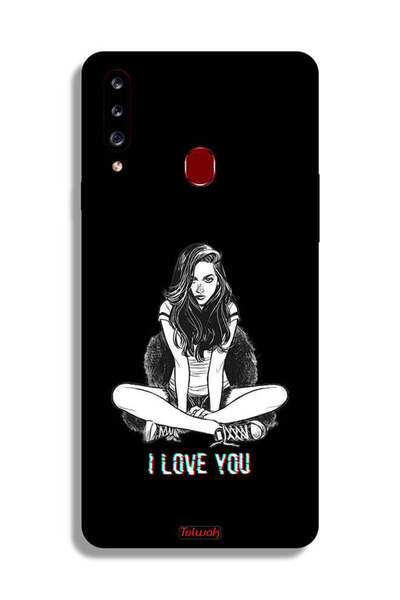 Tolwak غطاء حماية لهاتف سامسونج جالكسي A20s بتصميم "أحبك"
