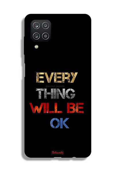 Tolwak غطاء حماية لهاتف Samsung Galaxy A12 كل شيء سيكون على ما يرام