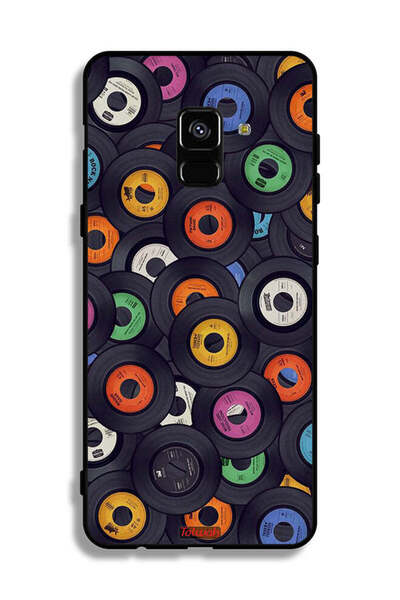 Tolwak غطاء حماية لهاتف Samsung Galaxy A8 Plus (2018) بنمط أقراص مضغوطة