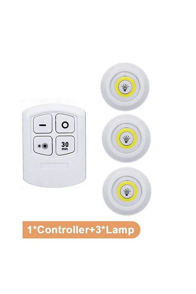 Choice Warm White Light 1 Control 3 lamp LED Under Cabinet Light Wireless Remote Control Dimmable Wardrobe