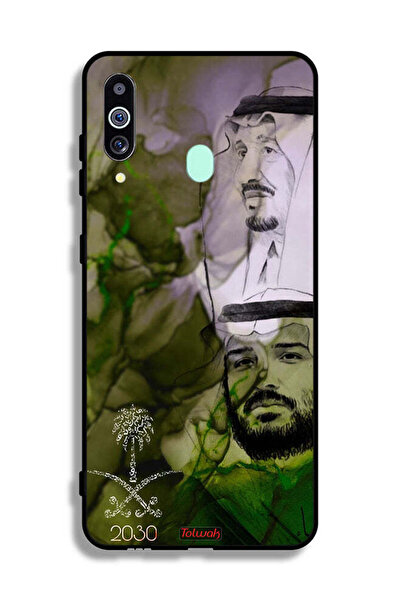 Tolwak غطاء حماية لهاتف سامسونج جالكسي A60، ملصق فني للملك سلمان وولي العهد محمد