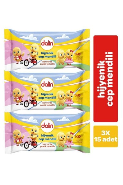 Dalin Cep Mendil Hijyenik 15 X3 Lu Paket