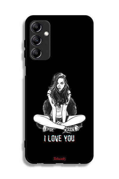 Tolwak غطاء حماية لهاتف سامسونج جالاكسي A24 4G برسومات "أحبك"