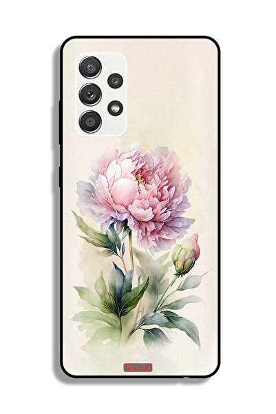 Tolwak Samsung Galaxy M32 5G Protective Case Cover Watercolor Rose Paint Art