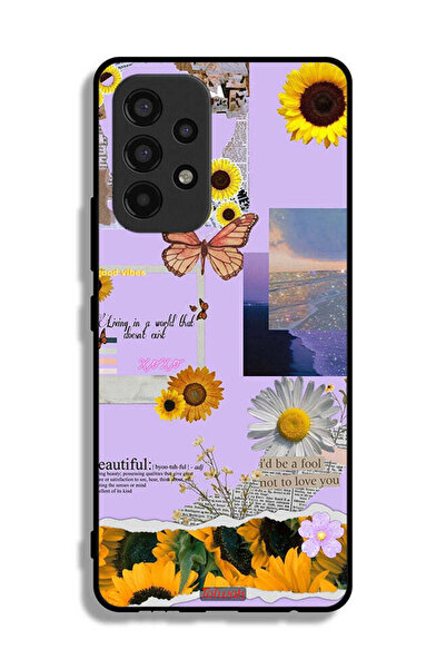 Tolwak Samsung Galaxy A53 5G Protective Case Cover Beautiful Sunflower Stickers