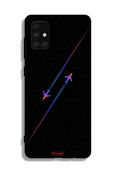 Tolwak Samsung Galaxy A71 4G Protective Case Cover Airplanes Art