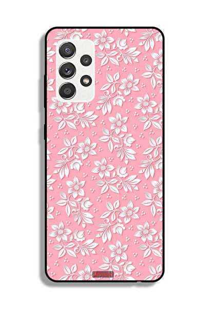 Tolwak Samsung Galaxy M32 5G Protective Case Cover Flowers Background Pattern