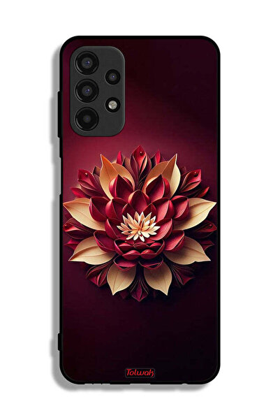 Tolwak Samsung Galaxy A13 4G Protective Case Cover Flower Abstract Design
