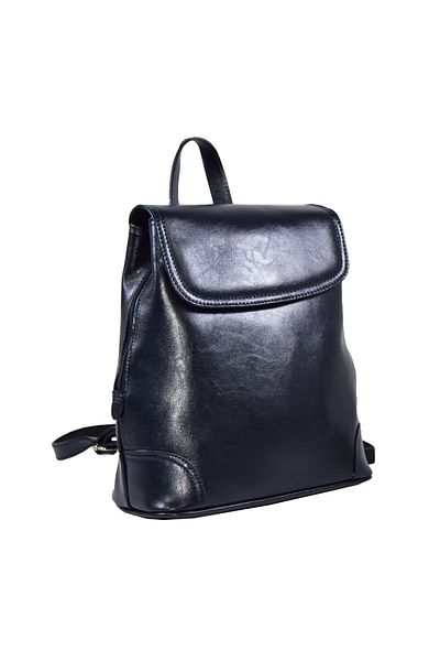Magazinul de genti Women's backpack made of genuine leather, model 097, Navy blue