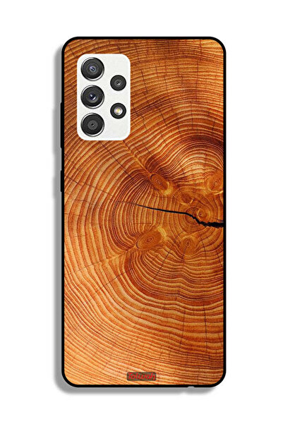 Tolwak Samsung Galaxy M32 5G Protective Case Cover Crack Wood