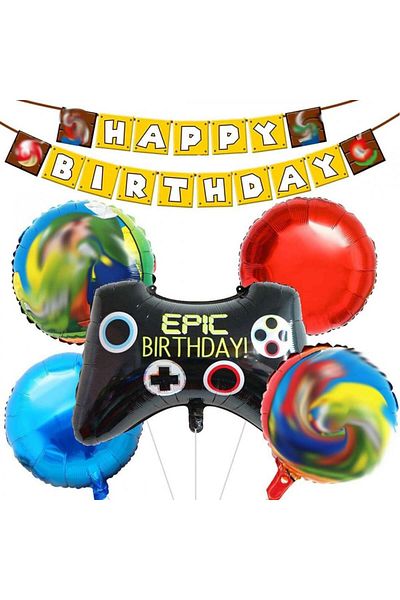 OEM Set of 6 Zswq party balloons, foil, multicolor
