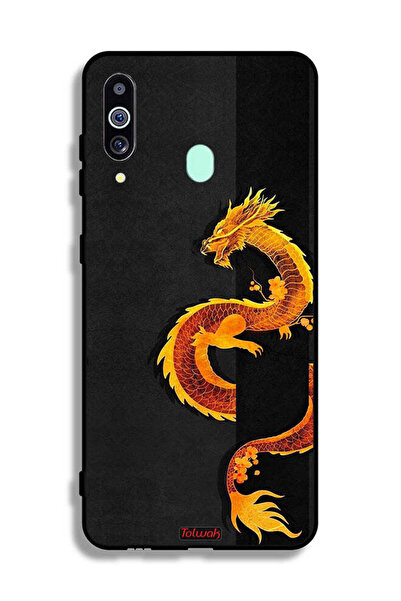 Tolwak Samsung Galaxy M40 Protective Case Cover Dragon Art