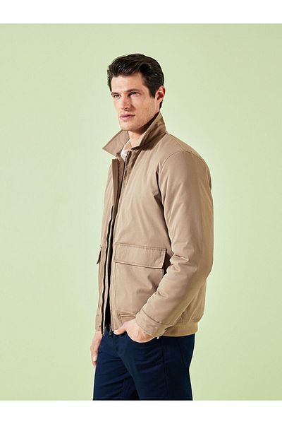 LC Waikiki Southblue Standard Fit Shirt Collar Men's Puffer Jacket