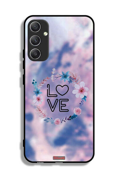 Tolwak غطاء حماية لهاتف سامسونج جالاكسي A34 5G برسومات زهور الحب وخاتم فني