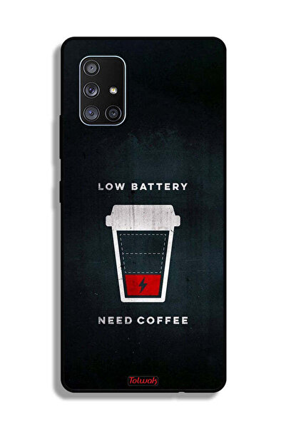 Tolwak Samsung Galaxy A71 5G Protective Case Cover Low Battery Need Coffee