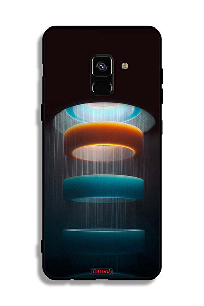 Tolwak غطاء حماية لهاتف Samsung Galaxy A8 Plus (2018) بنمط حلقات فنية